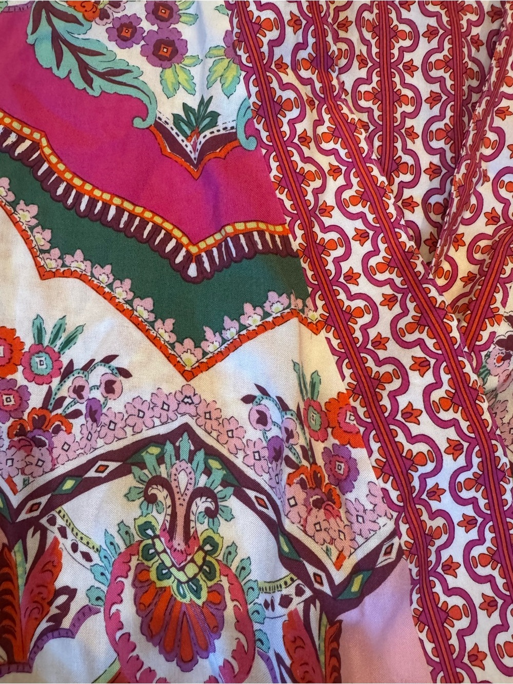 Rachel Zoe Boho Luxe Floral Belted Kimono Robe | L-XL |  Reversible Resortwear - Picture 10 of 12